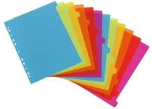 Indexek Happy Fluo, többféle szín, műanyag, A4 maxi, 12 szekció, VIQUEL